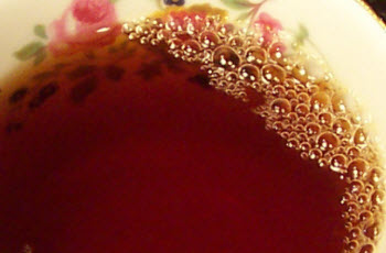 True bubbles in tea (Photo by A.C. Cargill, all rights reserved)